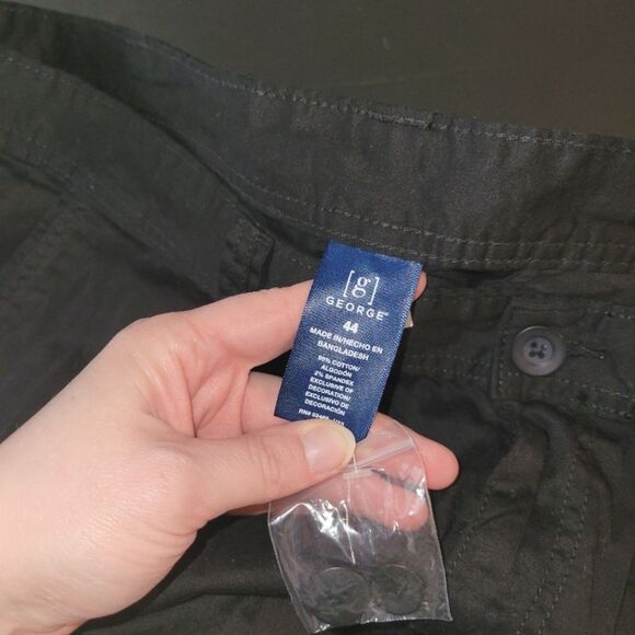 New George Men's Black Stretch Cargo Shorts 44 - Picture 5 of 9